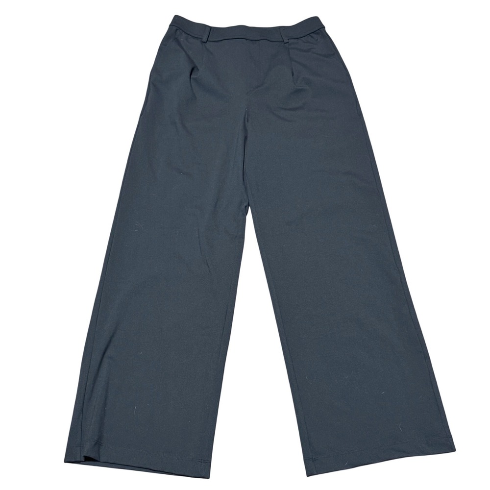 Halara HaloTek Air Wide Leg Pants — Black Athleisure Trousers (M)